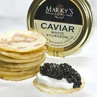 American Osetra White Sturgeon Caviar Gift Set - Gourmet Food Store